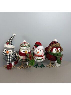 4 Felt Birds Christmas Winter Theme Featherly Sprtiz? Wondershop? Unknown Brand